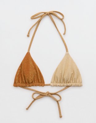 Aerie Sparkle String Triangle Bikini Top
