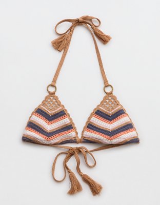 Aerie Crochet String Triangle Bikini Top