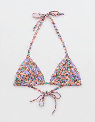 Верх бикини Smarties, треугольные чашки, на завязках — Aerie — фото 3