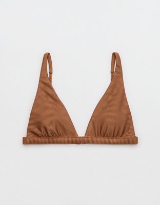 Aerie Shine Rib Plunge Bikini Top