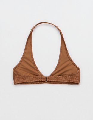 Aerie Shine Rib Halter Bikini Top