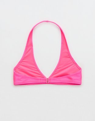 Aerie Shine Rib Halter Bikini Top