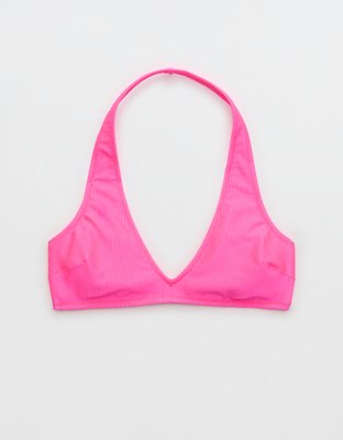 Aerie Shine Rib Halter Bikini Top