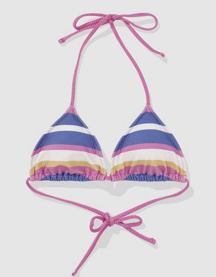 Aerie Top de Bikini Triangular en Punto Elástico