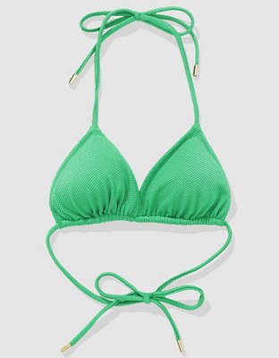 Aerie Shine Pique String Triangle Bikini Top