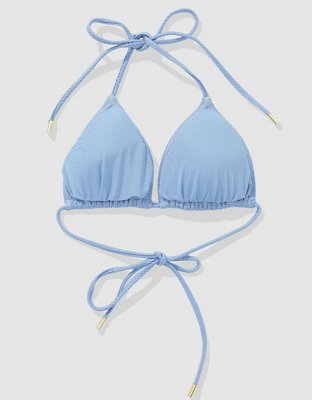 Aerie Shine Pique String Triangle Bikini Top