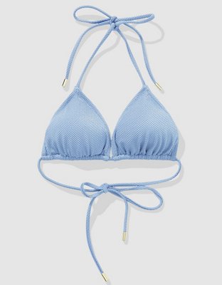 Aerie Shine Pique String Triangle Bikini Top