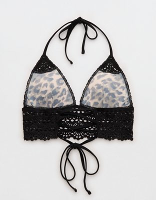 Aerie Longline Crochet Triangle Bikini Top