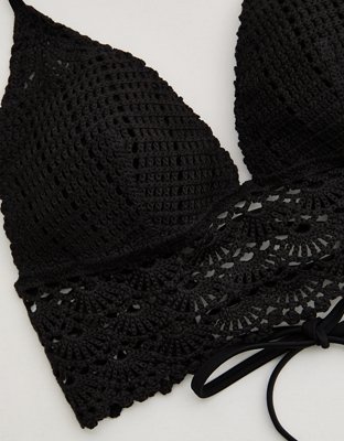 Aerie Longline Crochet Triangle Bikini Top