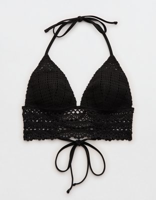 Aerie Longline Crochet Triangle Bikini Top