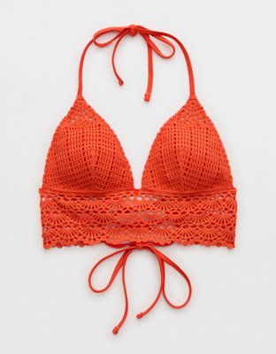 Aerie Longline Crochet Triangle Bikini Top
