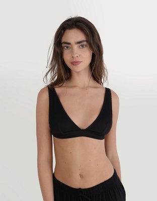 Aerie Ribbed Plunge Bikini Top