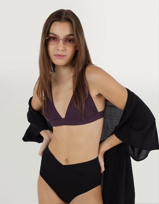 Aerie Ribbed Plunge Bikini Top