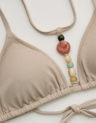 Aerie Pique String Triangle Bikini Top