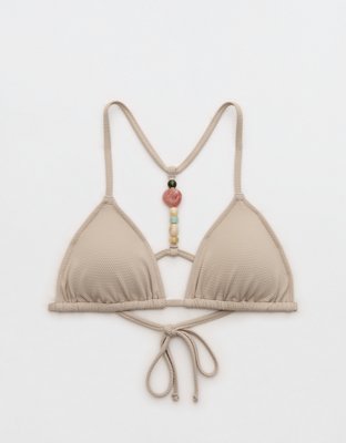 Aerie Pique String Triangle Bikini Top
