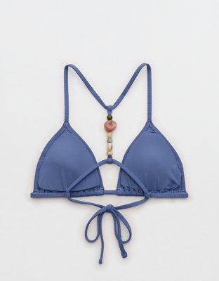 Aerie Pique String Triangle Bikini Top