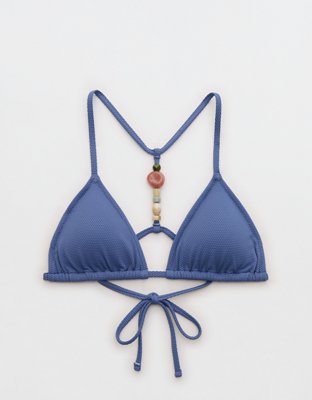 Aerie Pique String Triangle Bikini Top
