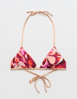 Aerie Reversible Metallic Binding Halter Triangle Bikini Top