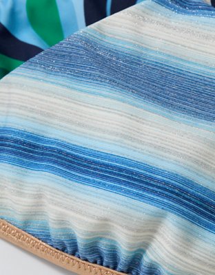 Aerie Reversible Metallic Binding Halter Triangle Bikini Top