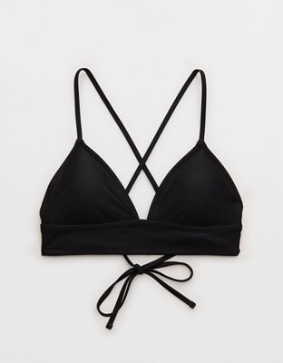 Aerie Lace Up Longline Triangle Bikini Top