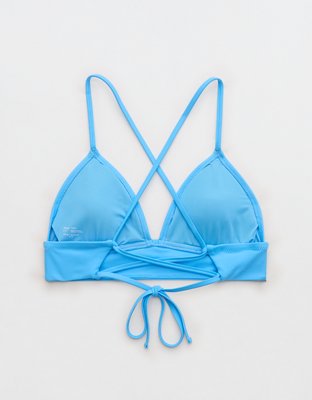 Aerie Lace Up Longline Triangle Bikini Top