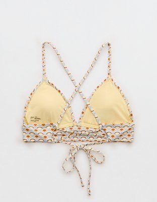 Aerie Lace Up Longline Triangle Bikini Top