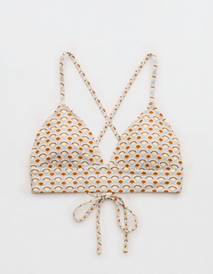 Aerie Lace Up Longline Triangle Bikini Top