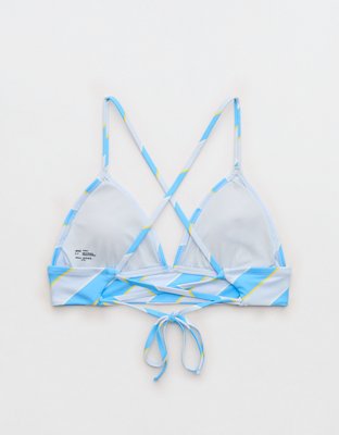 Aerie Lace Up Longline Triangle Bikini Top