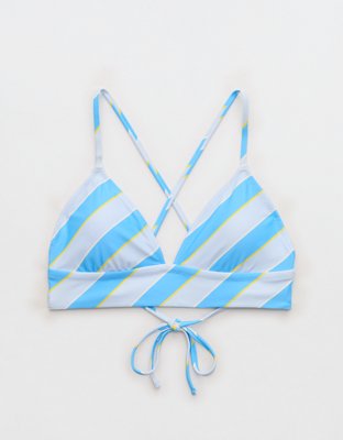 Aerie Lace Up Longline Triangle Bikini Top