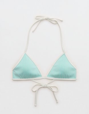 Aerie Ribbed Halter Triangle Bikini Top