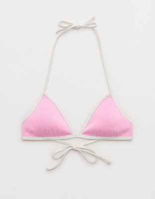 Aerie Ribbed Halter Triangle Bikini Top