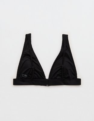 Aerie Banded Plunge Smocked Bikini Top