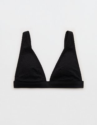 Aerie Banded Plunge Smocked Bikini Top