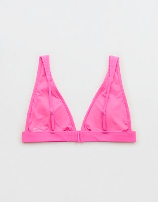 Aerie Banded Plunge Smocked Bikini Top