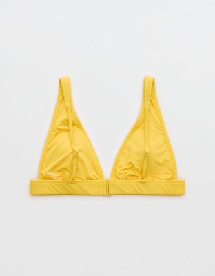 Aerie Banded Plunge Smocked Bikini Top