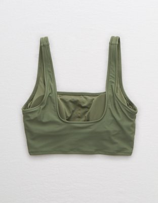 Aerie Wide Strap Longline Scoop Bikini Top