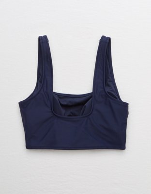 Aerie Wide Strap Longline Scoop Bikini Top