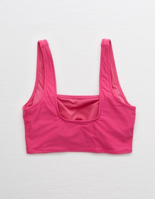 Aerie Wide Strap Longline Scoop Bikini Top