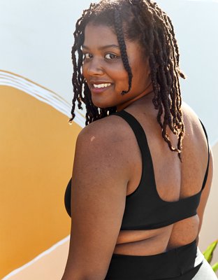 Aerie Wide Strap Scoop Bikini Top