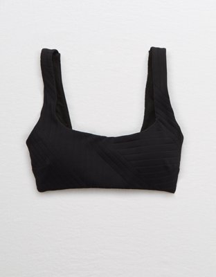 Aerie XO Ribbed Wide Strap Scoop Bikini Top
