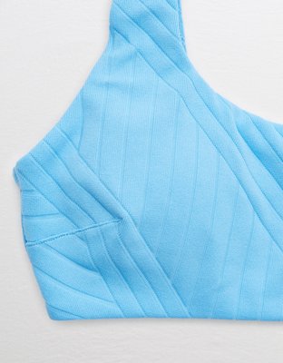 Aerie XO Ribbed Wide Strap Scoop Bikini Top