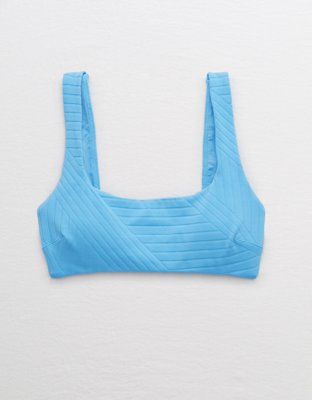 Aerie XO Ribbed Wide Strap Scoop Bikini Top