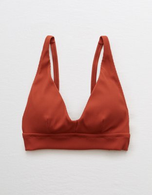Aerie Ribbed Longline V Scoop Bikini Top