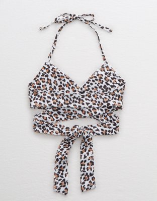 Верх бикини Leopard Wrap, завязка на шее — Aerie — фото 4
