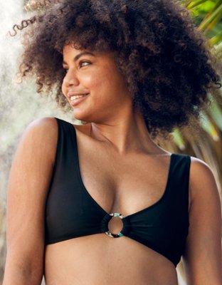 Aerie Wide Strap Plunge Bikini Top