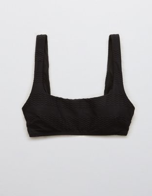 Aerie Jacquard Wide Strap Scoop Bikini Top
