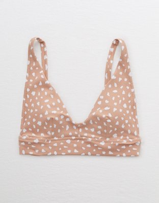 Aerie Pique Longline V Scoop Bikini Top
