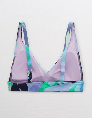 Aerie Pique Longline V Scoop Bikini Top