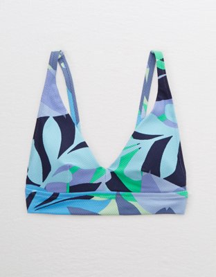 Aerie Pique Longline V Scoop Bikini Top