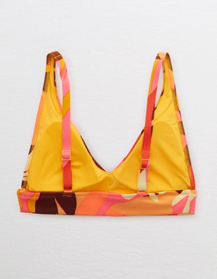 Aerie Pique Longline V Scoop Bikini Top